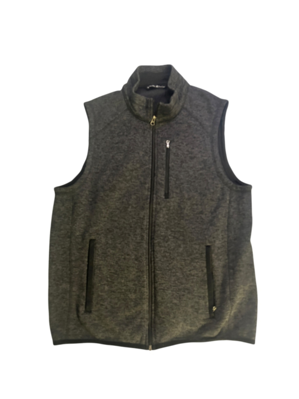 Men's Beverly Hills Polo Club Fleece Vest Grey Black Size XL